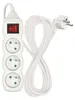 Prodlužovací kabel 5 m / 3 zásuvky / s vypínačem / bílý / PVC / 1 mm2 Náhled obrázku produktu