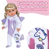 BABY born Einhornanzug mit Kapuze, Stickereien und Produktbild-Vorschau 4