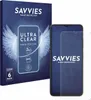 A product packaging box and a screen protector on a smartphone. Produktbild-Vorschau