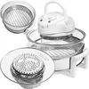 A halogen oven with its accessories, displayed on a white background. Podgląd zdjęcia produktu