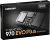 The image shows the retail packaging of a Samsung 970 EVO Plus NVMe M.2 SSD. Produktbild-Vorschau