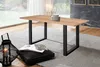 Baumkante Esstisch Sheesham naturbelassen 140 x 80 schwarz Produktbild-Vorschau 9