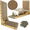 A collage of a cat scratching post with a cat, a close-up of the scratching material, and a pile of catnip. Podgląd zdjęcia produktu