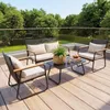 HOMAVO Gartenlounge-Set,4-Sitzer Rattansofa,dicke Produktbild-Vorschau 1