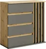 Commode combinée JAMUNDI - chêne artisanal / graphite Voir les images du produit 1