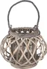 Clayre & Eef Windlicht Ø 28x20 cm Grau Holz Produktbild-Vorschau 1