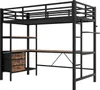 A loft bed with a desk and shelves. Náhled obrázku produktu