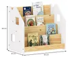 Bücherregal BRUNO 4 Fächer aus Massivholz - natur/weiß Produktbild-Vorschau 5
