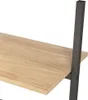 Close-up of a wooden shelf on a metal frame ladder shelf. Produktbild-Vorschau