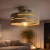 LUXOLAR Deckenleuchte E27 Beige Gold Plafond Laserschirm Produktbild-Vorschau 3