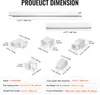 Diagram showing the dimensions and components of a mini-split line set cover system. Produktbild-Vorschau