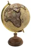 Globe décoratif rétro sur socle en bois, style vintage, 32 Voir les images du produit 2