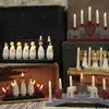 Fensterleuchter 'Lucia Chor' - 5flammig - warmweiße Glühlampen - H: 22cm, L. 33cm - Weiß/Rot Podgląd zdjęcia produktu