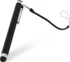 A black stylus pen with a silver tip and clip, and a black lanyard attached. Anteprima dell’immagine prodotto