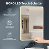 HOKO Badspiegel 70x100cm mit Rahmen+Touch Schalter+Licht Produktbild-Vorschau 3