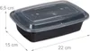Relaxdays Meal Prep Boxen, 24er Set, 1 Fach, Produktbild-Vorschau 4