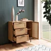 Komoda z szufladami w dekorze dębu 80 cm kredens z 3 Podgląd zdjęcia produktu 2