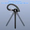A black Bluetooth headset is shown with arrows indicating its rotational capabilities. Produktbild-Vorschau