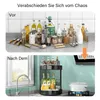 Gewürzregal, 2-stöckige Großes Küchenregal aus Edelstahl um Produktbild-Vorschau 3