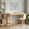 vidaXL Schreibtisch Braun 112 x 50 x 75 cm Massivholz Produktbild-Vorschau 3