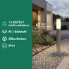 Vonkajšia záhradná lampa E27 SILVER SIGN 65cm so senzorom Náhľad obrázku produktu 3
