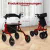 Faltbarer Leichtgewicht-Rollator mit Sitz, Aluminium, 136 Produktbild-Vorschau 2