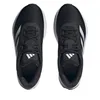 A top-down view of a pair of black Adidas running shoes. Podgląd zdjęcia produktu