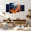 Bild auf Leinwand - Leinwandbild - Universum Erde Feuer Produktbild-Vorschau 7