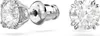 A pair of diamond stud earrings with silver settings, shown against a white background. Anteprima dell’immagine prodotto