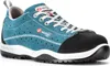 A single blue and black safety shoe is shown against a white background. Produktbild-Vorschau