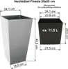Hochkübel Finezia 25x25x46 anthrazit Produktbild-Vorschau 2