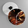 Wanduhr - Rund - Glasuhr - Frühstück Schokolade Kaffee Produktbild-Vorschau 2