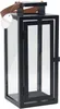 Dekovita, Laterne Metall Schwarz - Henkel Braun 16x16x42cm Produktbild-Vorschau 8