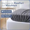 Frottee Spannbettlaken Spannbetttuch, 140x200 cm, Anthrazit Produktbild-Vorschau 2