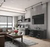 Komoda 200Cm Antracyt/ Czarny Połysk 6 Szuflad 3 Drzwi 3 Podgląd zdjęcia produktu 3