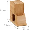 Blocco portacoltelli Relaxdays vuoto, porta coltelli per Anteprima dell’immagine prodotto 4