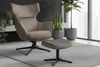 riess-ambiente Hocker VOGUE 45cm taupe schwarz Samt Produktbild-Vorschau 6