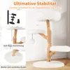 COSTWAY 90cm tiragraffi in legno, albero per gatti con 4 Anteprima dell’immagine prodotto 8