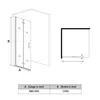 SONNI Schwarzes Duschabtrennung 90x195cm Pendeltür Falttür Produktbild-Vorschau 4