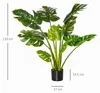 Plante artificielle 830-431, monstera, pot en plastique, Voir les images du produit 7