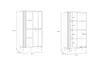 Vitrine Joakimis Jmxv521-M637 Wohnzimmerschrank 87X162X42Cm Produktbild-Vorschau 4