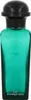 A product shot of a green glass perfume bottle with a black cap. Náhľad obrázku produktu