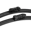 Close-up view of two black windshield wiper blades. Náhled obrázku produktu