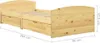 vidaXL Lit en bois massif avec 2 tiroirs en pin 90x200 cm Voir les images du produit 6
