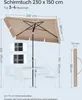 SONGMICS slunečník 230 x 150 cm UPF 50+ ochrana proti Náhled obrázku produktu 7