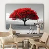 Leinwand Bilder 120x80 cm - Lebensbaum - Rot - Natur - Produktbild-Vorschau 7