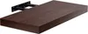 A dark wood-effect floating shelf with black metal brackets, shown against a white background. Náhled obrázku produktu