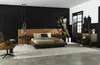 Letto colore marrone in ecopelle Stile moderno Camera da Anteprima dell’immagine prodotto 3