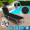 tillvex® Sonnenliege mit Dach schwarz | Gartenliege Produktbild-Vorschau 2