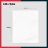 A white sheet of plastic is shown with dimensions indicated. Produktbild-Vorschau
